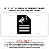 6 X 12 Full Size Aluminum License Plate for Cars and Trucks  Thumbnail