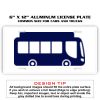 6 X 12 Full Size Aluminum License Plate for Cars and Trucks  Thumbnail