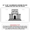 6 X 12 Full Size Aluminum License Plate for Cars and Trucks  Thumbnail
