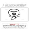 6 X 12 Full Size Aluminum License Plate for Cars and Trucks  Thumbnail