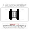 6 X 12 Full Size Aluminum License Plate for Cars and Trucks  Thumbnail