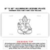 6 X 12 Full Size Aluminum License Plate for Cars and Trucks  Thumbnail