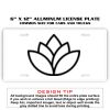6 X 12 Full Size Aluminum License Plate for Cars and Trucks  Thumbnail