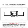 6 X 12 Full Size Aluminum License Plate for Cars and Trucks  Thumbnail