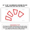 6 X 12 Full Size Aluminum License Plate for Cars and Trucks  Thumbnail