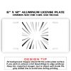 6 X 12 Full Size Aluminum License Plate for Cars and Trucks  Thumbnail
