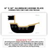 6 X 12 Full Size Aluminum License Plate for Cars and Trucks  Thumbnail