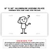 6 X 12 Full Size Aluminum License Plate for Cars and Trucks  Thumbnail