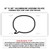 6 X 12 Full Size Aluminum License Plate for Cars and Trucks  Thumbnail