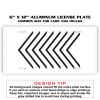 6 X 12 Full Size Aluminum License Plate for Cars and Trucks  Thumbnail