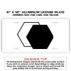 6 X 12 Full Size Aluminum License Plate for Cars and Trucks  Thumbnail