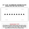 6 X 12 Full Size Aluminum License Plate for Cars and Trucks  Thumbnail