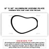 6 X 12 Full Size Aluminum License Plate for Cars and Trucks  Thumbnail