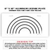 6 X 12 Full Size Aluminum License Plate for Cars and Trucks  Thumbnail