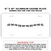 6 X 12 Full Size Aluminum License Plate for Cars and Trucks  Thumbnail