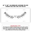 6 X 12 Full Size Aluminum License Plate for Cars and Trucks  Thumbnail