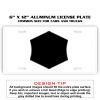 6 X 12 Full Size Aluminum License Plate for Cars and Trucks  Thumbnail