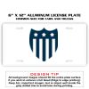 6 X 12 Full Size Aluminum License Plate for Cars and Trucks  Thumbnail