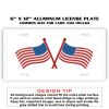 6 X 12 Full Size Aluminum License Plate for Cars and Trucks  Thumbnail