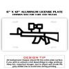 6 X 12 Full Size Aluminum License Plate for Cars and Trucks  Thumbnail
