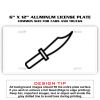 6 X 12 Full Size Aluminum License Plate for Cars and Trucks  Thumbnail