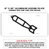 6 X 12 Full Size Aluminum License Plate for Cars and Trucks  Thumbnail
