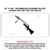 6 X 12 Full Size Aluminum License Plate for Cars and Trucks  Thumbnail