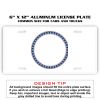 6 X 12 Full Size Aluminum License Plate for Cars and Trucks  Thumbnail