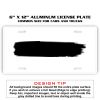 6 X 12 Full Size Aluminum License Plate for Cars and Trucks  Thumbnail