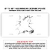 6 X 12 Full Size Aluminum License Plate for Cars and Trucks  Thumbnail