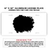 6 X 12 Full Size Aluminum License Plate for Cars and Trucks  Thumbnail